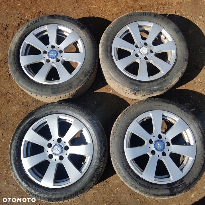 KOŁA KOLA MERCEDES C W204 16 OPONY 205/55/16 LETNIE - 1