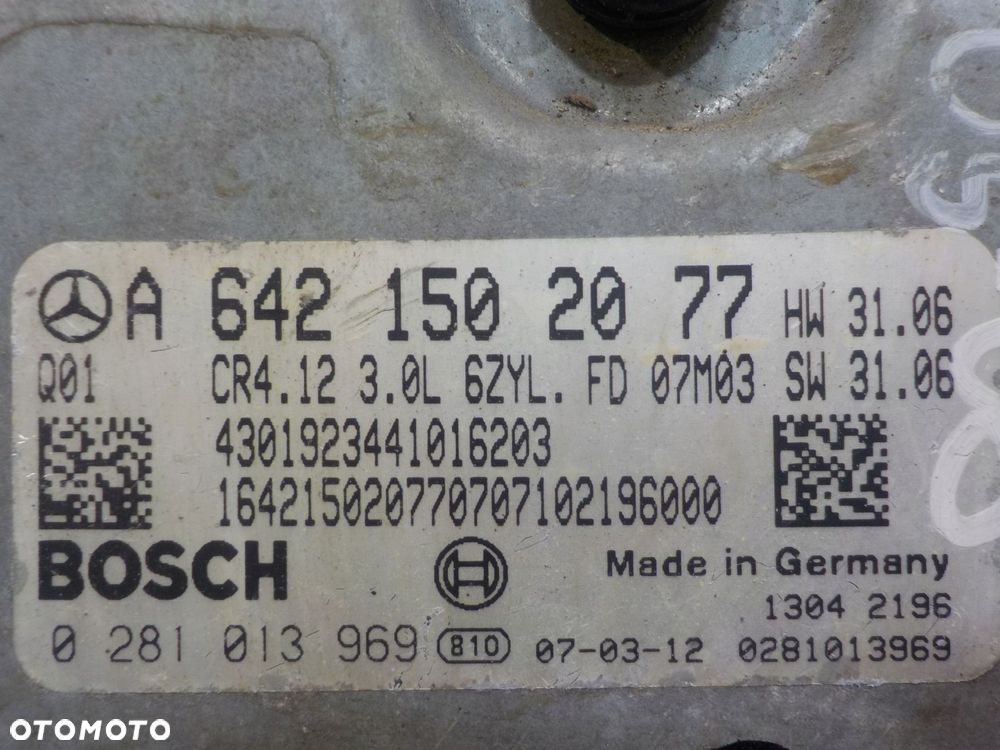 MERCEDES ML W164 II 07r 5D sterownik komputer silnika A6421502077 - 3