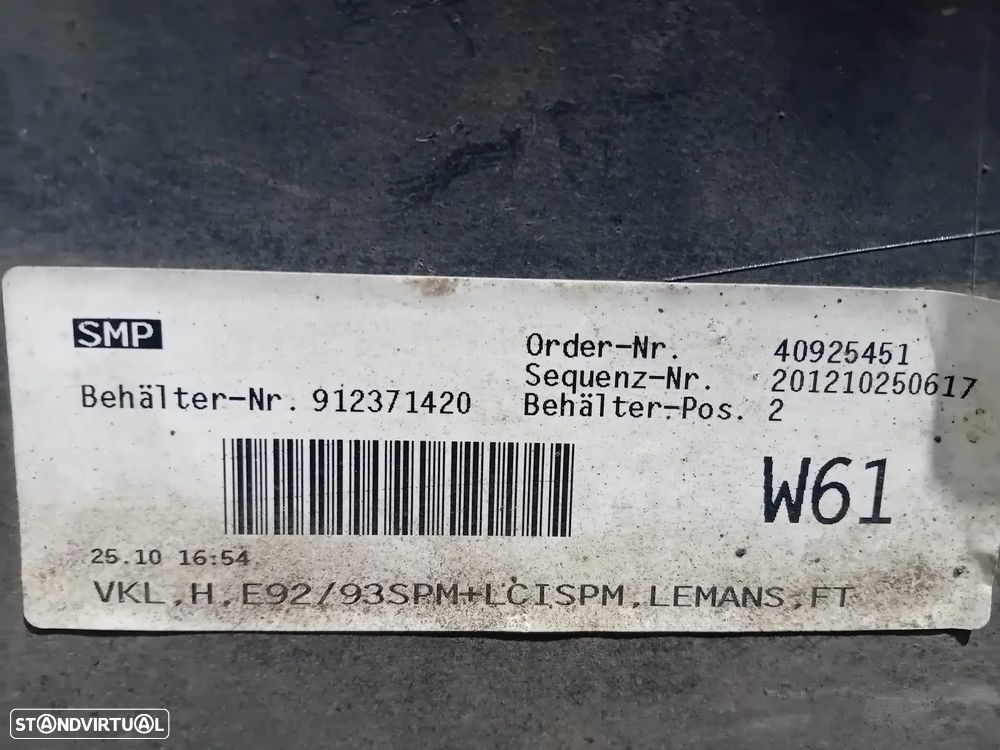 Parachoques Trás BMW E92 Coupé Pack M Original - 8