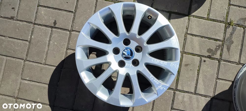 FELGI ALUMNIOWE 5x100 6.5Jx16 CALI ET 43 fi 57.1 5J0601025L SKODA FABIA ROOMSTER RAPID KOMPLET 4 SZTUKI - 2