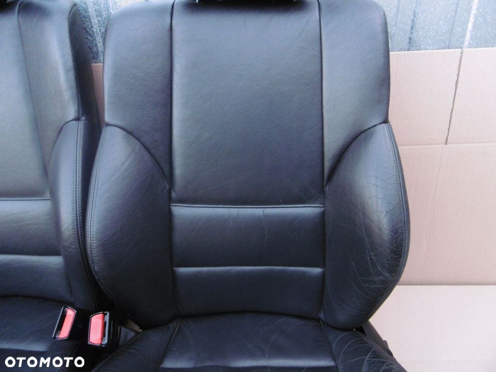 fotele przednie sportsize czarna skóra skórzane bmw e46 sedan kombi - 8