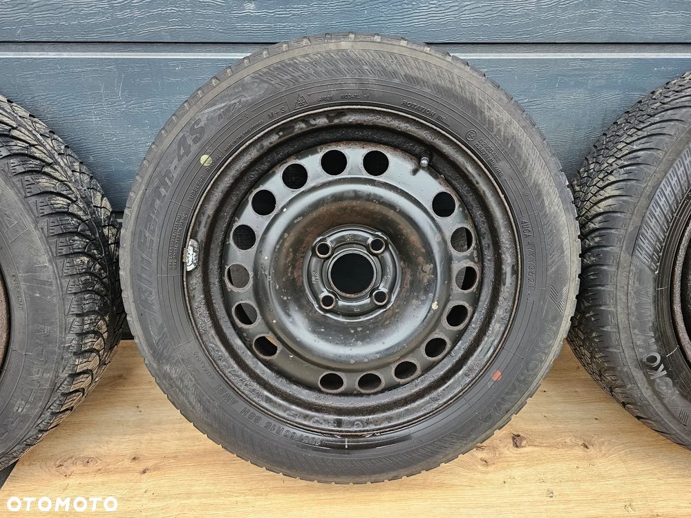 KOŁA FELGI STALOWE OPONY 185/60 R 15 OPEL ASTRA G H MERIVA A CORSA D 4x100 ET43 WIELOSEZON - 3