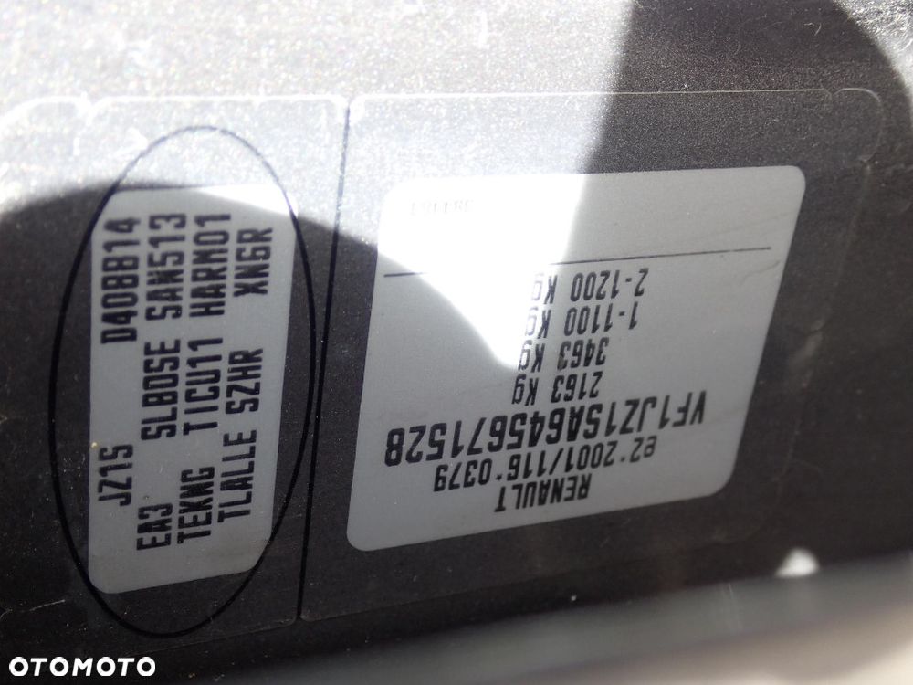 CZĘŚCI - Renault Scenic III 1,9 DCI 130KM F9Q870 GRAND 6B ND4002 lakier TEKNG 2011r. INDEX - 10131 - 9