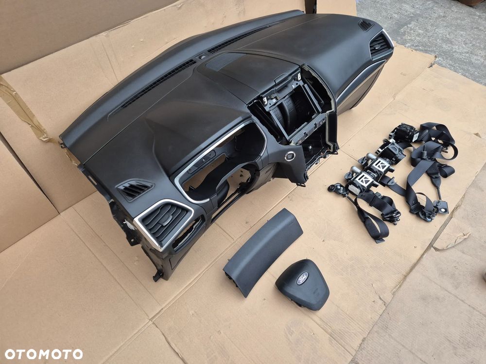 FORD EDGE MK2 LIFT 2019-KONSOLA PODUSZKI PASY ZESTAW KOMPLET ORYGINALNY IDEALNY - 2