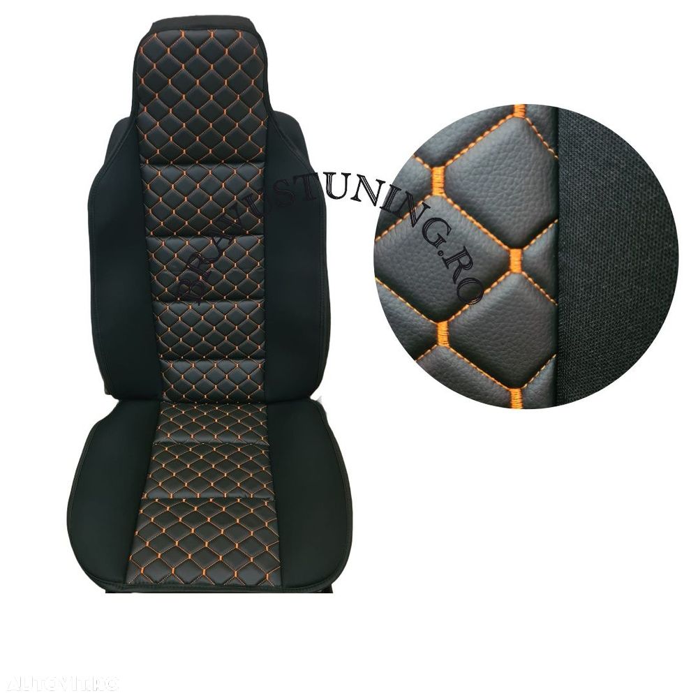 Huse scaun auto tip spatar PIELE ECOLOGICA 2 buc/set - 6