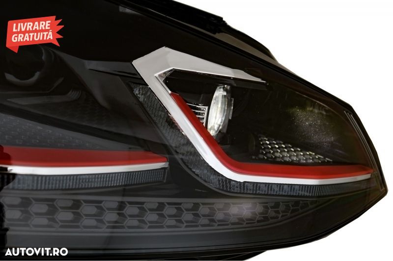 Faruri LED RHD VW Golf 7 VII (2012-2017) Facelift G7.5 GTI Look cu Semnal Dinamic- livrare gratuita - 5