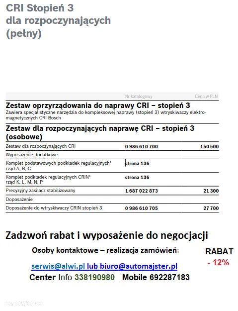 Cri-Pc Hartridge Euro 6 stół probierczy z autoryzacją kodowanie - 14