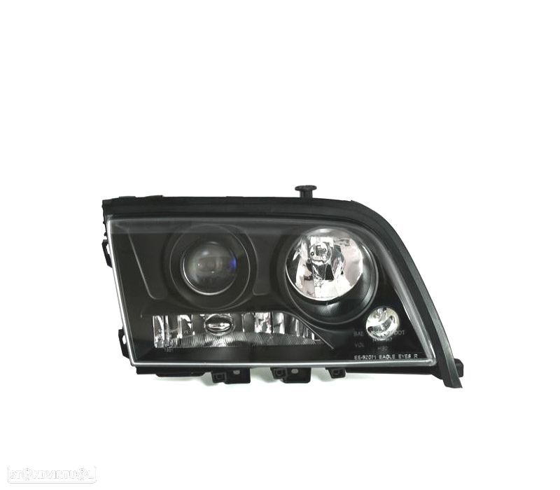 FARÓIS FRONTAIS PARA MERCEDES CLASSE C W202. 93-00 FUNDO PRETO - 2