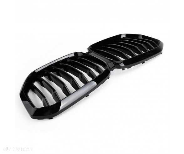 Grile Bara Fata Nari Simple M Performance BMW X5 G05 2018+ Negru Lucio - 4