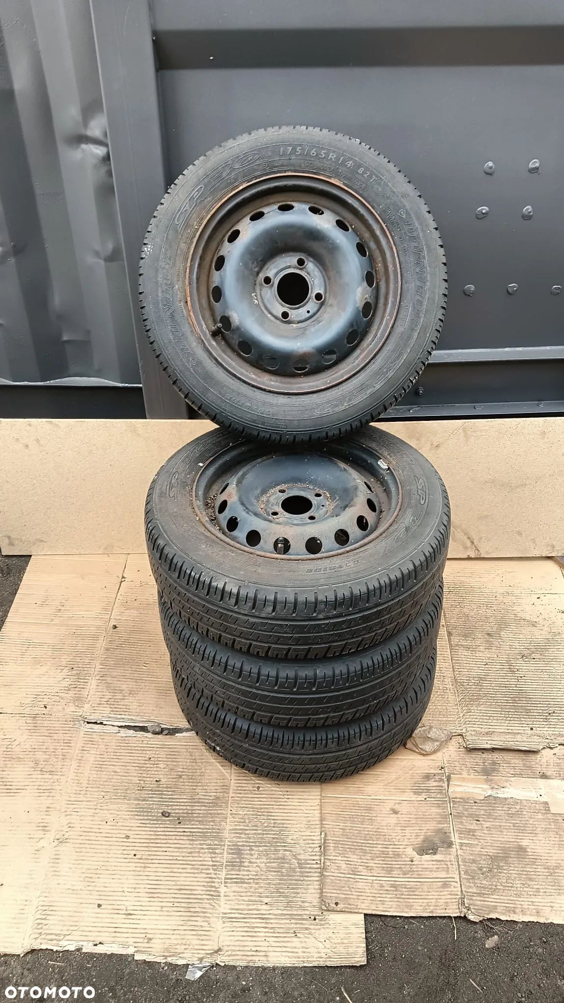 Koła stalowe opony zimowe Dunlop 175/65 R14 2013 VW 4x100 - 1