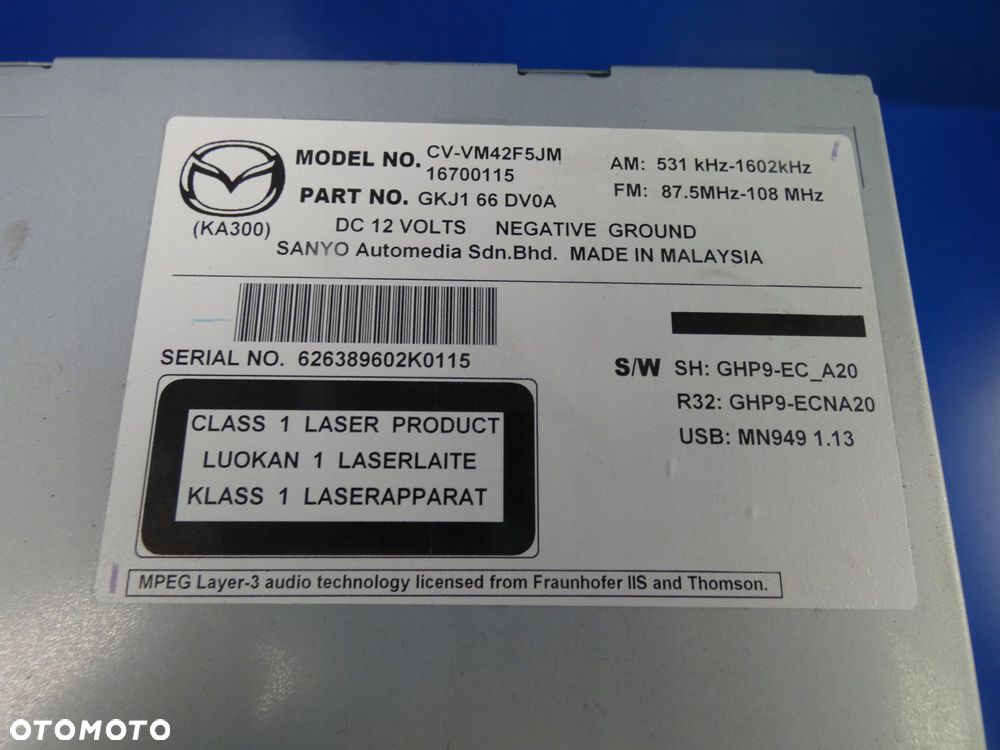 MAZDA 6 III GJ RADIO NAWIGACJA WYŚWIETLACZ - 3