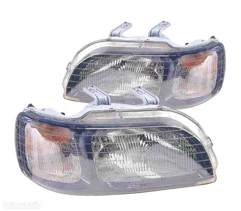 FARÓIS OPTICAS PARA HONDA CIVIC 5P 97-01 FUNDO PRETO - 1