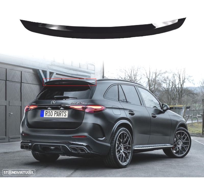 AILERON SPOILER TETO MERCEDES GLC X254 23- LOOK AMG PRETO BRILHANTE - 1