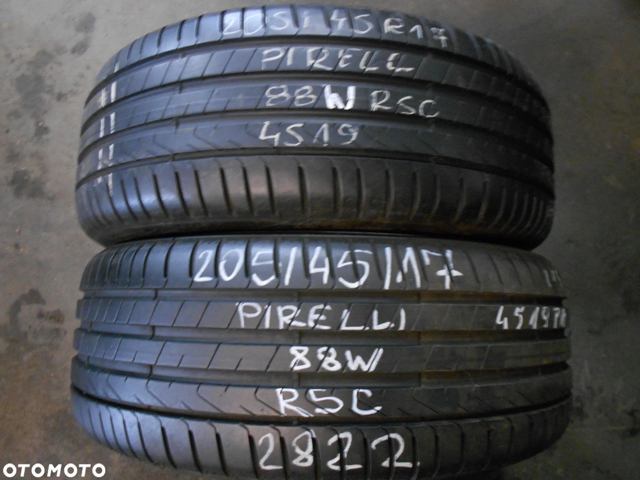 OPONY 205/45R17 PIRELLI CINTURATO P7 RSC DOT 2822 / 4519 7.7MM - 1