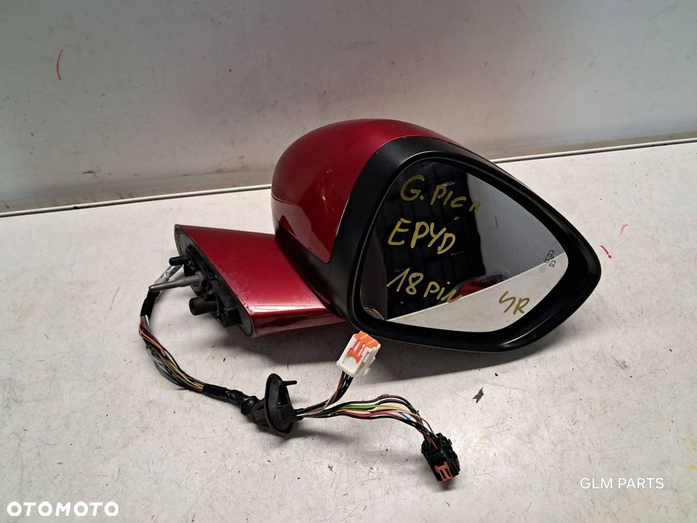 citroen c4 grand picasso ii prawe lusterko 18 pin 10+8 kolor epyd asystent - 1