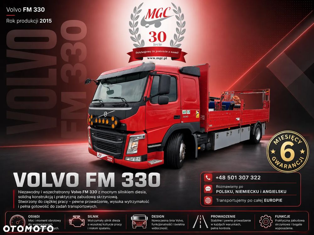 Volvo FM 330 AUTOMAT / UNIKATOWY / HDS / SKRZYNIA / BEZWYPADKOWY / SERWISOWANY / MOCNY / 1WŁ. / MOŻLIWY TRANSPORT - 2