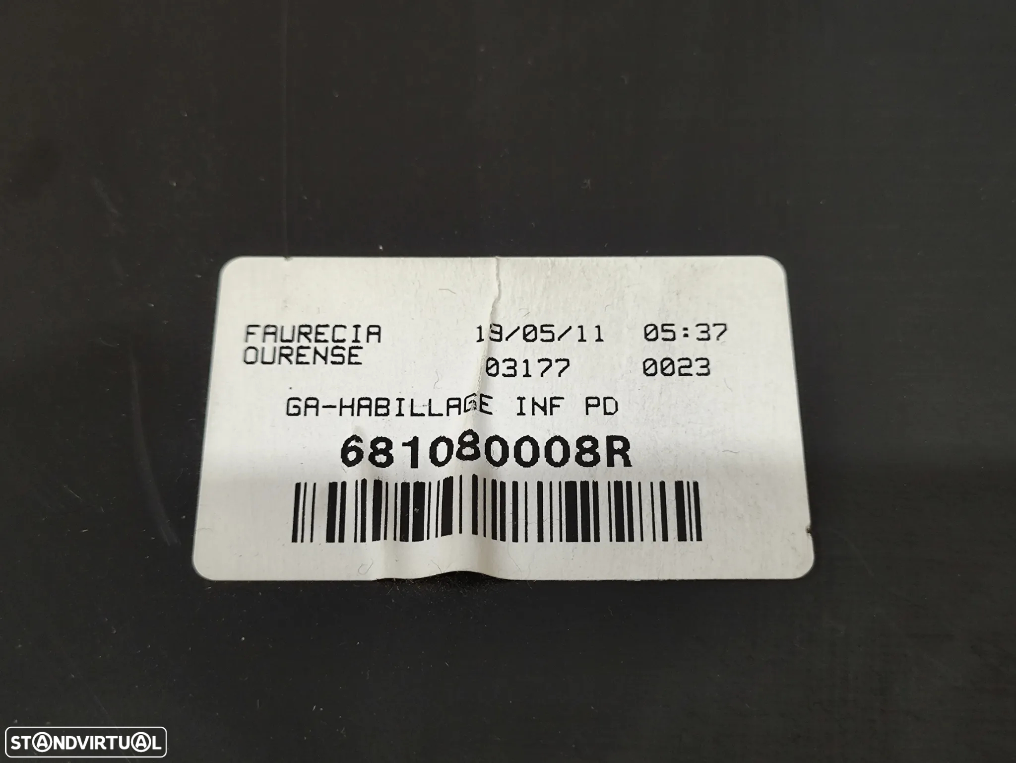PORTA LUVAS TABLIER CAIXA INTERIOR PASSAGEIRO RENAULT MEGANE III 3 MK3 FASE 1 GRANDTOUR CARRINHA 681080008R MEGANE III 3 MK3 CARRO HATCHBACK COUPE - 7