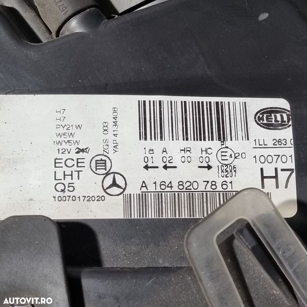 Far Dreapta Mercedes ML W164 Facelift 2008 - 2011 SUV 4 Usi (1072) Fara xenon ... - 4