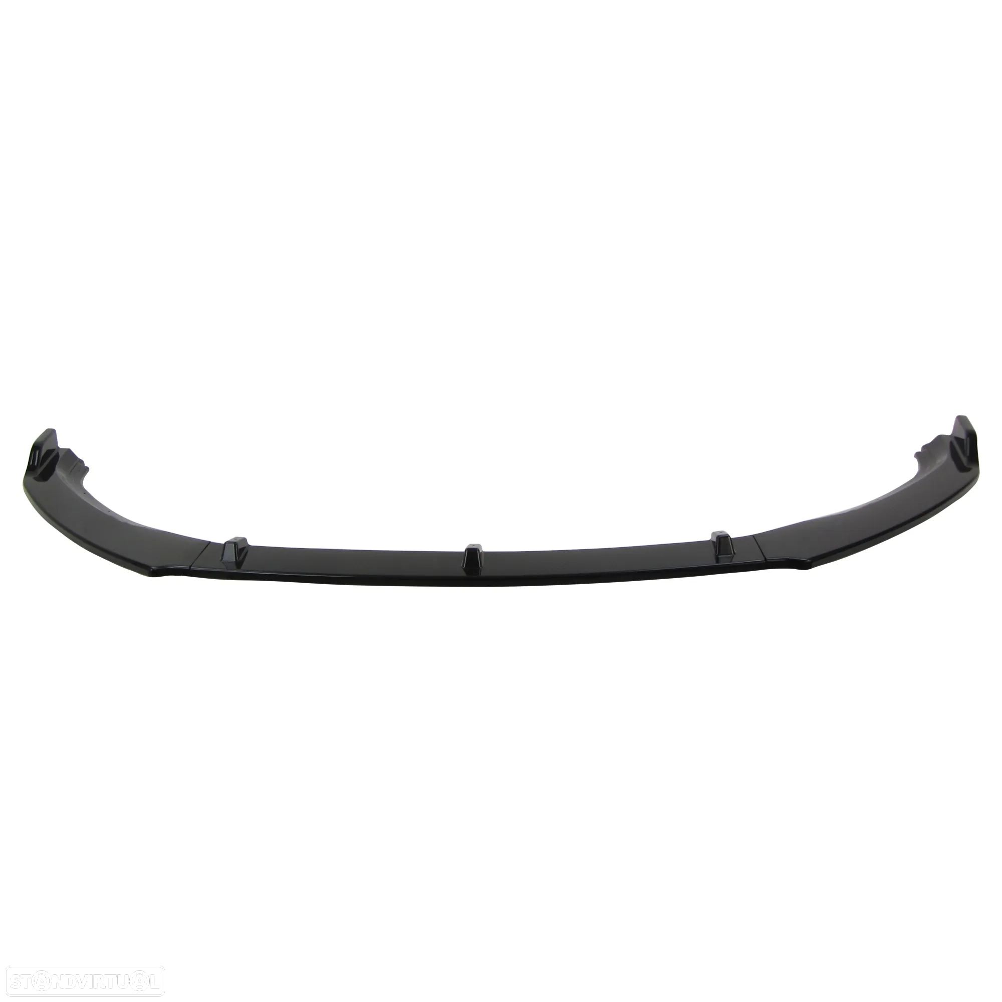 Difusor / Lip / spoiler frontal para VW Golf 7 2012 - 2019 preto piano brilhante em plástico ABS (para-choques standard) - 2
