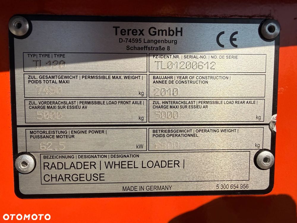 Terex TL120 ładowarka , Import Niemcy. szufla do wyboru. DŁUGIE ramię - 19