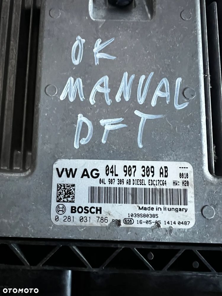 VW AUDI 2.0 TDI KOMPUTER STEROWNIK 04L907309AB 0289031786 - 2