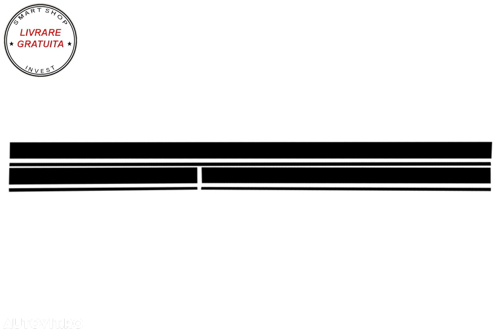 Set Stickere pentru Capota Plafon Portbagaj si Laterale Negru Mat Mercedes CLA W11- livrare gratuita - 6