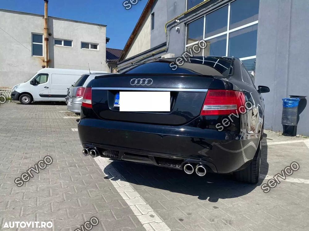 Prelungire spoiler tuning sport bara spate Audi A6 C6 4F ABT Sedan S line RS6 S6 2004-2008 ver. 2 - 3