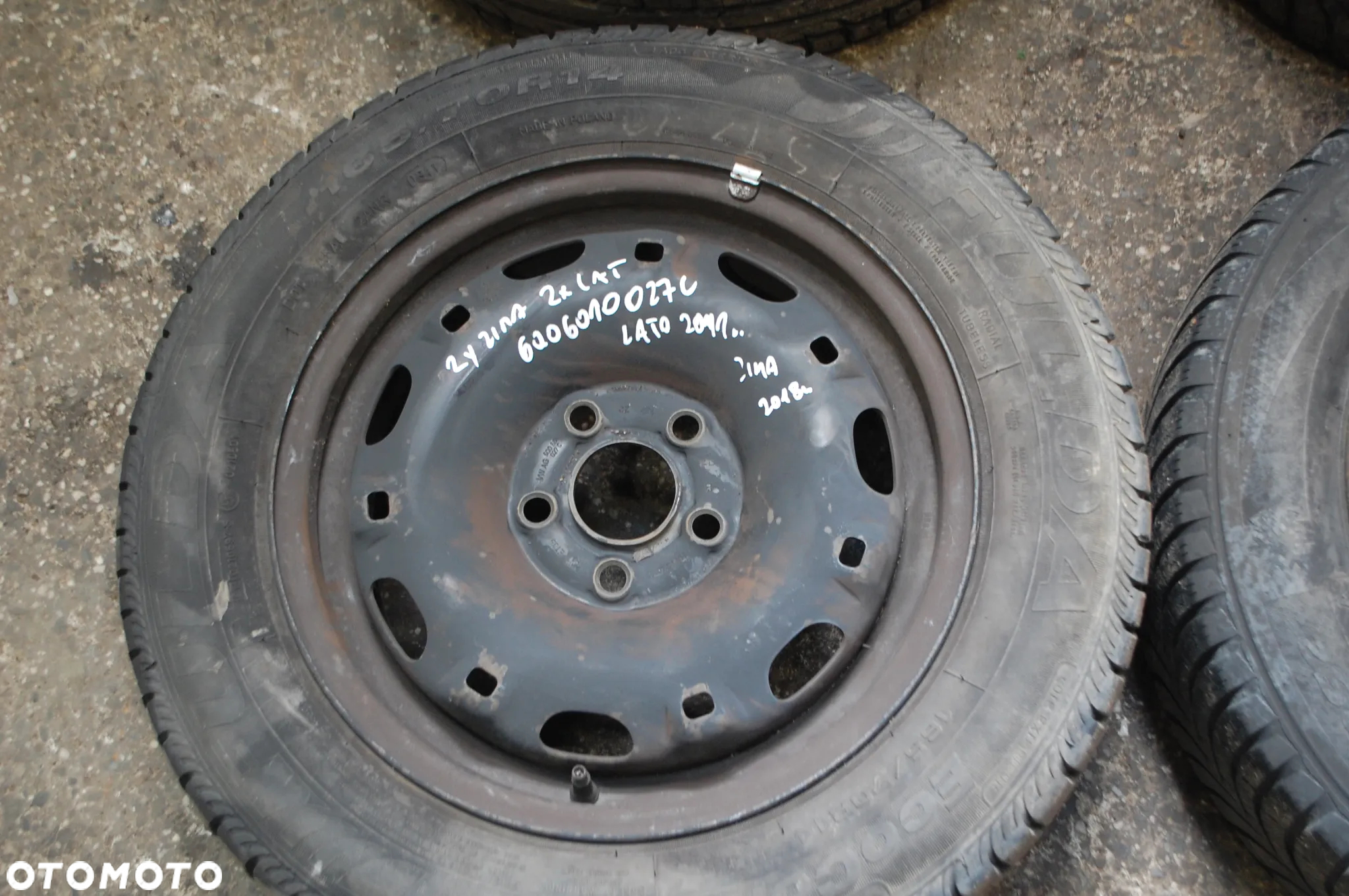 KOŁA FELGI STALOWE + OPONY ZIMOWE 165/70R14 5X100 6Q0601027H ET35 6J VW POLO IV SEAT SKODA 6Q0601027C - 25