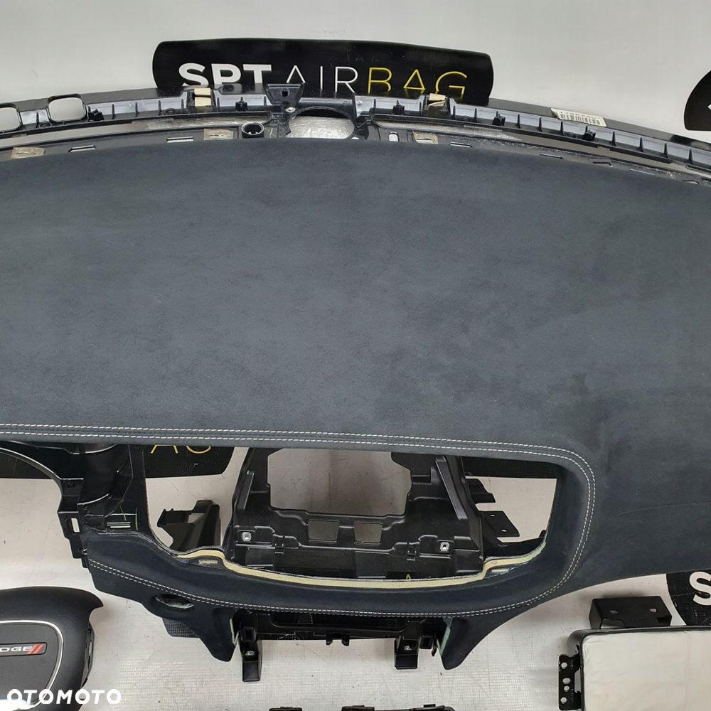 DODGE CHARGER ALAKANTARA NITKA DESKA ROZDZIELCZA KONSOLA KOKPIT PULPIT PODUSZKI AIRBAG AIR BAG PASY KIT SET - 3