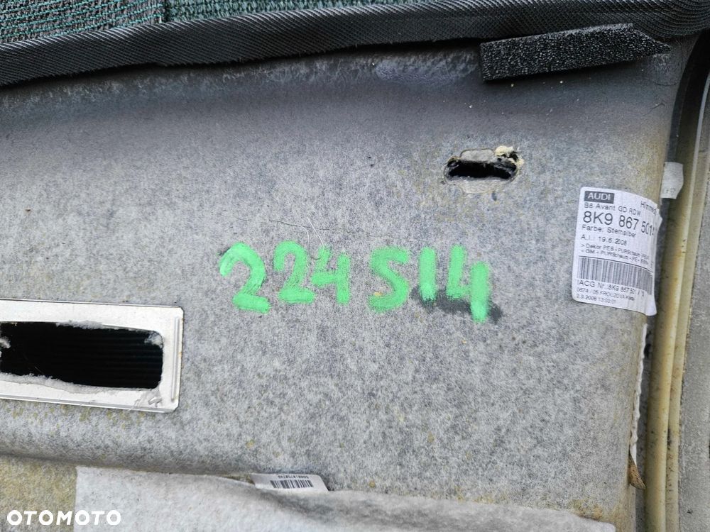 Podsufitka Panorama Sufit Tapicerka Ciemna Audi A4 B8 Kombi Avant - 21