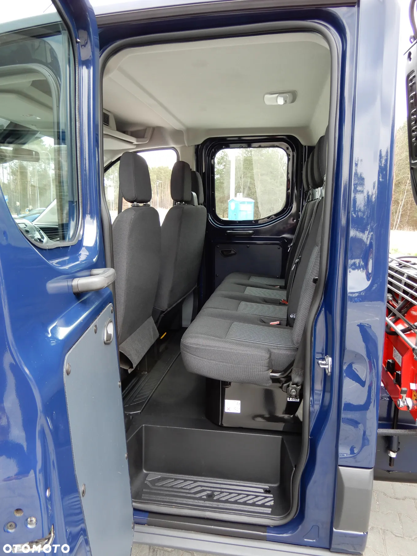 Ford Transit 2.0 EcoBlue 170 KM Wersja TREND Doka Brygadowy Dubel Podwójna Kabina Bliźniak HDS FASSI F40B.0.22 Udźwig 995 Kg Zasięg 6.30 Cm 7-Mio Os.+2120 Kg Ładowność Serwis Do Końca 60 Tys Przeb Stan Jak Nowy - 30