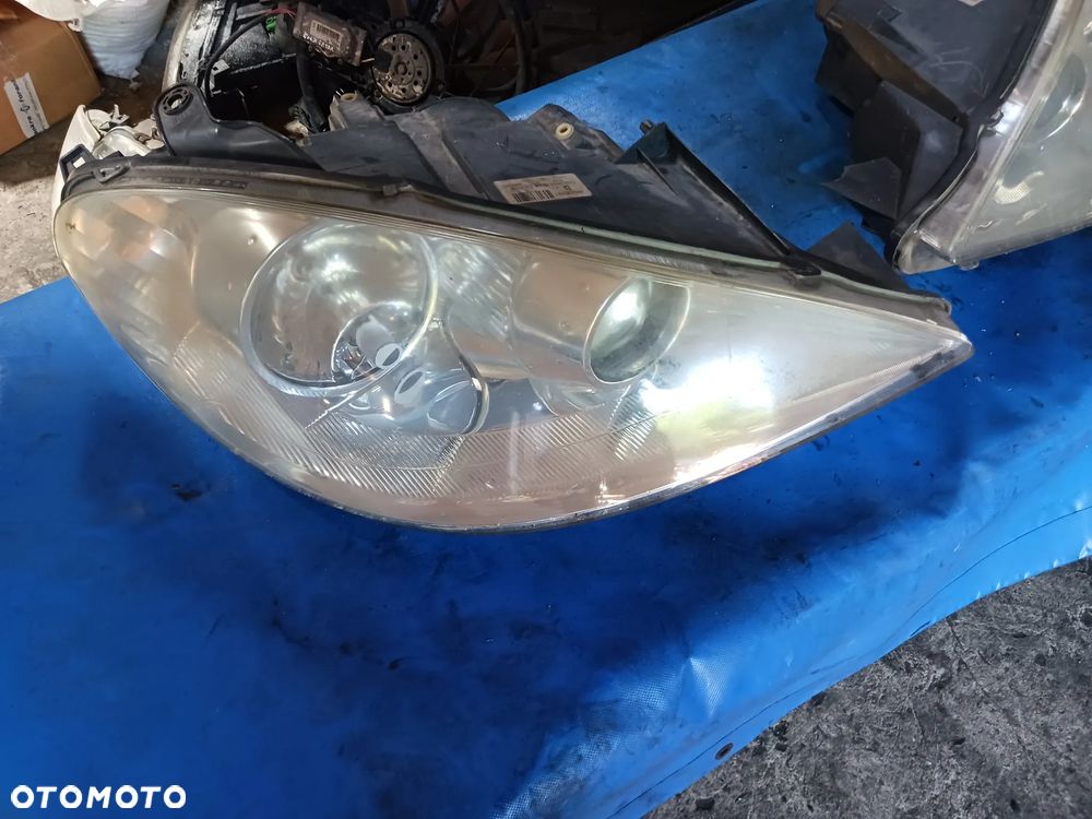 Lampy lampa prawa lewa przód przednia Peugeot 807 Citroen C8 2002-2014 EUROPA soczewka - 3