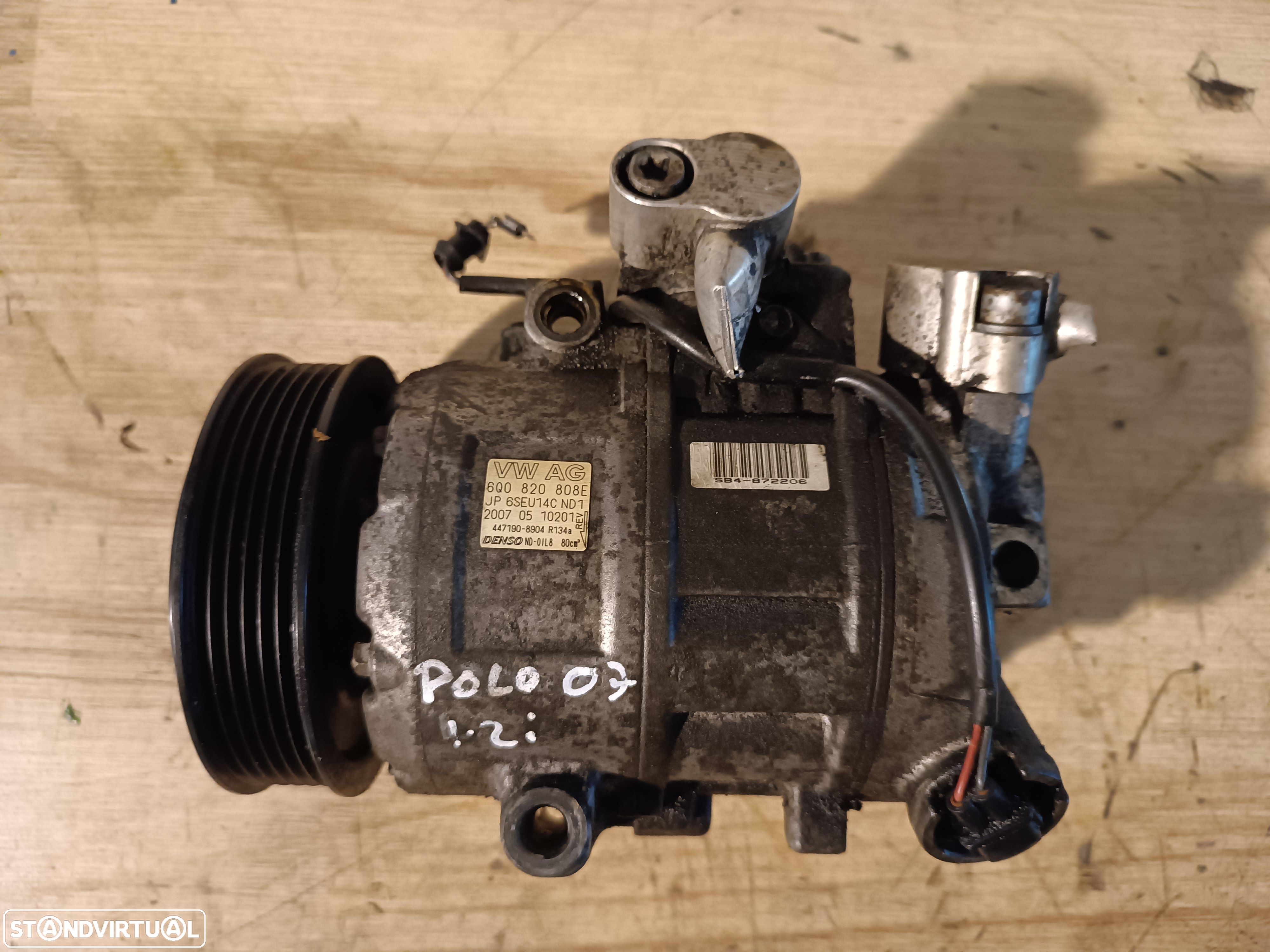 COMPRESSOR AC VOLKSWAGEN POLO 9N / SEAT IBIZA 6L 6J 6Q0820808E 6Q0820808D 6Q0820808 - 1