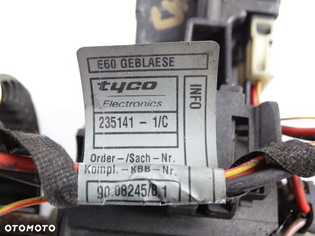 BMW 5 E60  6 E63  Dmuchawa Wentylator Silnik Nawiewu Ogrzewania Klimatyzacji Rezystor Wiązka 64116933910 6933910 67326948422 6948422 67636988452 6988452 61126934972 6934972  BMW 520d 523i 525i 530d 530i 530xi 530xd 540i 545i 550i M5 630i 645Ci 650i M6 635d - 7