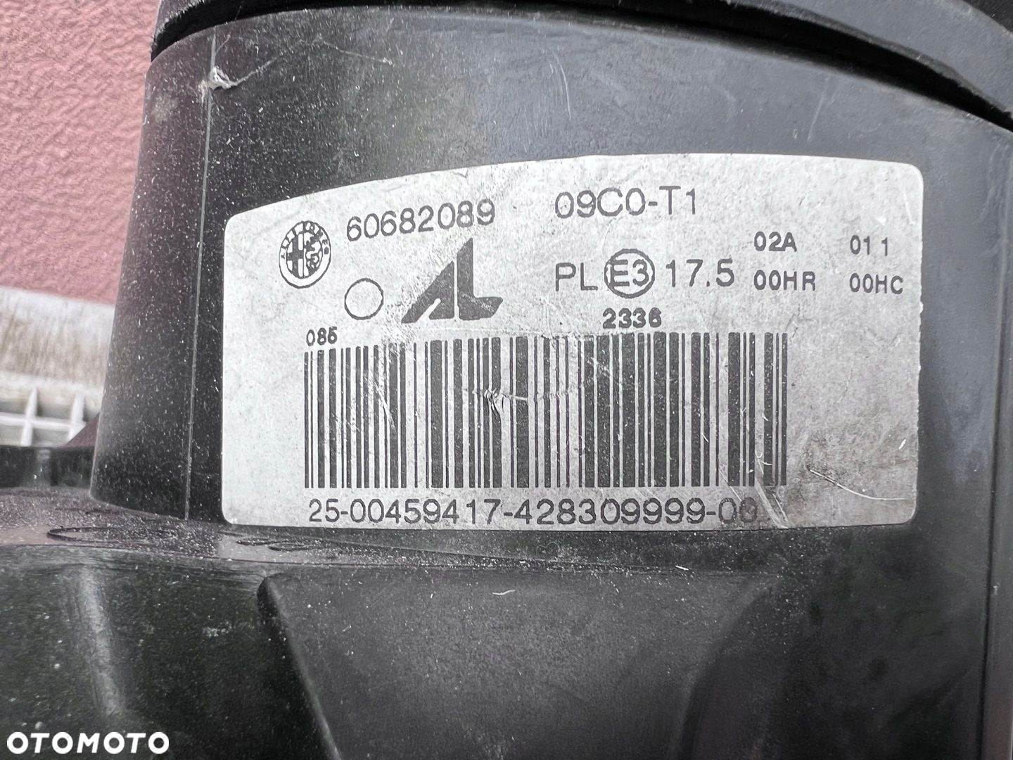 Lampa przednia ALFA ROMEO 159 ZWYKŁA LEWA EUROPA ORYGINALNA AL - 3