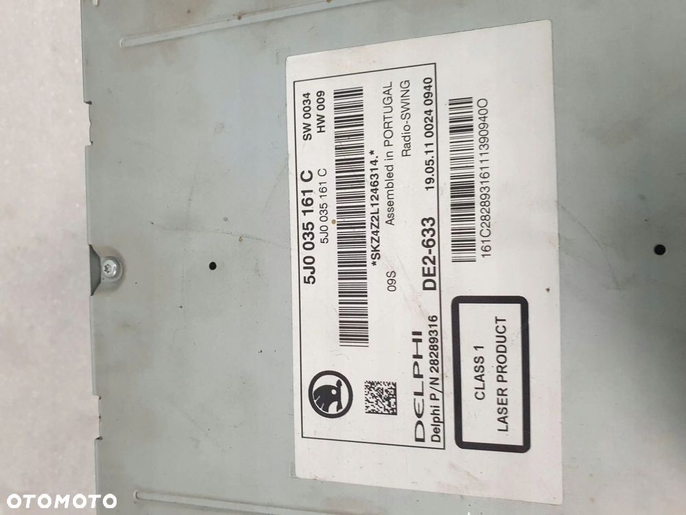 RADIO SKODA FABIA II ROOMSTER SWING 5J0035161C - 7