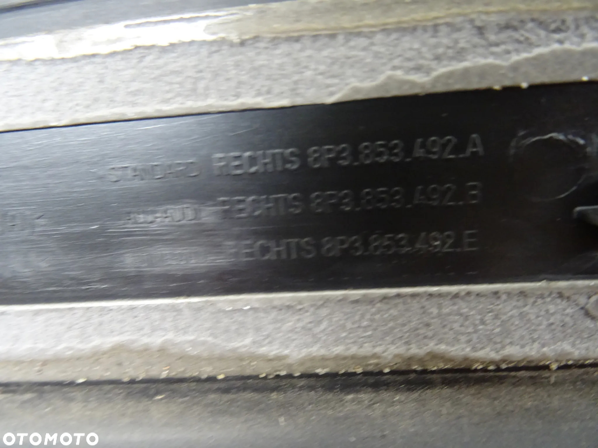 AUDI A3 8P 03-07 2.0 TDI LISTWA PROGOWA PRAWA LEWA 8P3853491D - 7