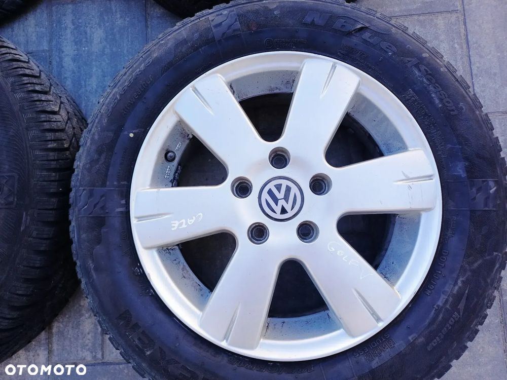 FELGI Z OPONAMI KOŁA ALUMINIOWE VW GOLF V R15 5X112 ET48 57,1 mm OPONY NEXEN R15 195/65 WIELOSEZON NR11 - 2
