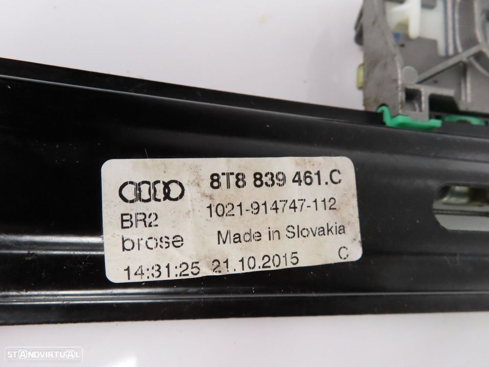 Elevador da Porta sem Motor Esquerdo/Trás Usado / Original AUDI A5 Sportback (8T... - 3