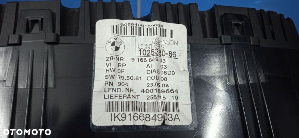Licznik BMW E91 E90 UK 102538086 - 3