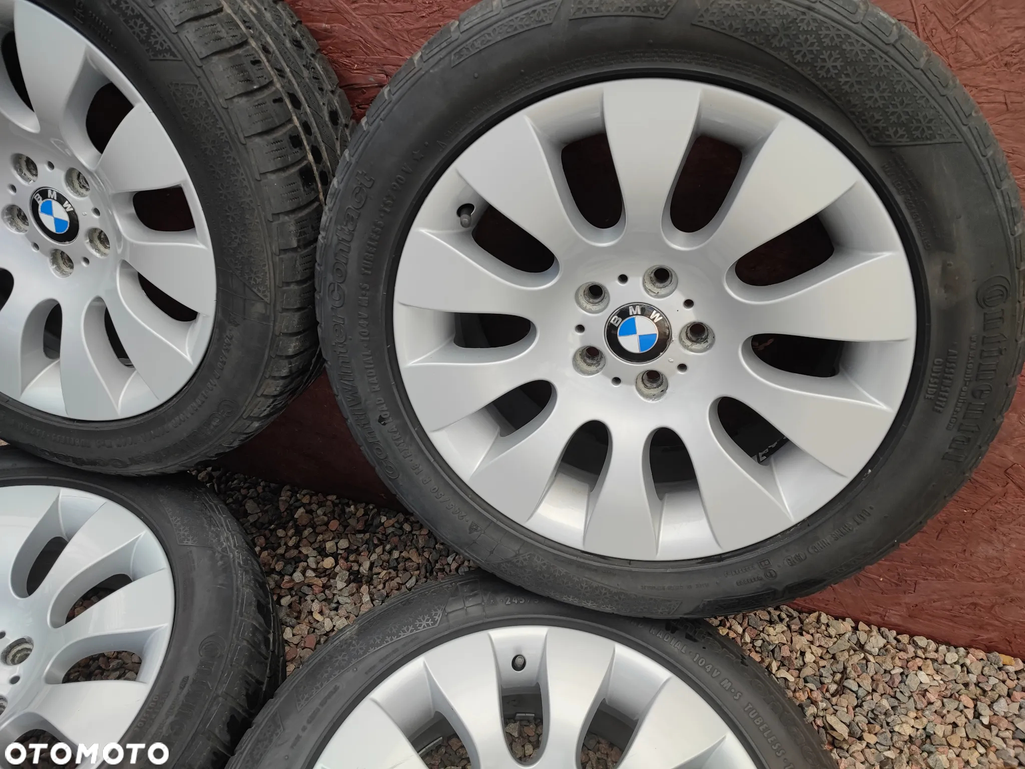 BMW E39 / E38 / X5 / X3 / E60 / E65 / E65 ORYGINALNE ALUFELG STYLINGI 91 8Jx18" ET24 + OPONY ZIMA CONTINENTAL 245/50/R18 O NR. 36 11 6 753 237 OEM W DOBRYM STANIE - 8