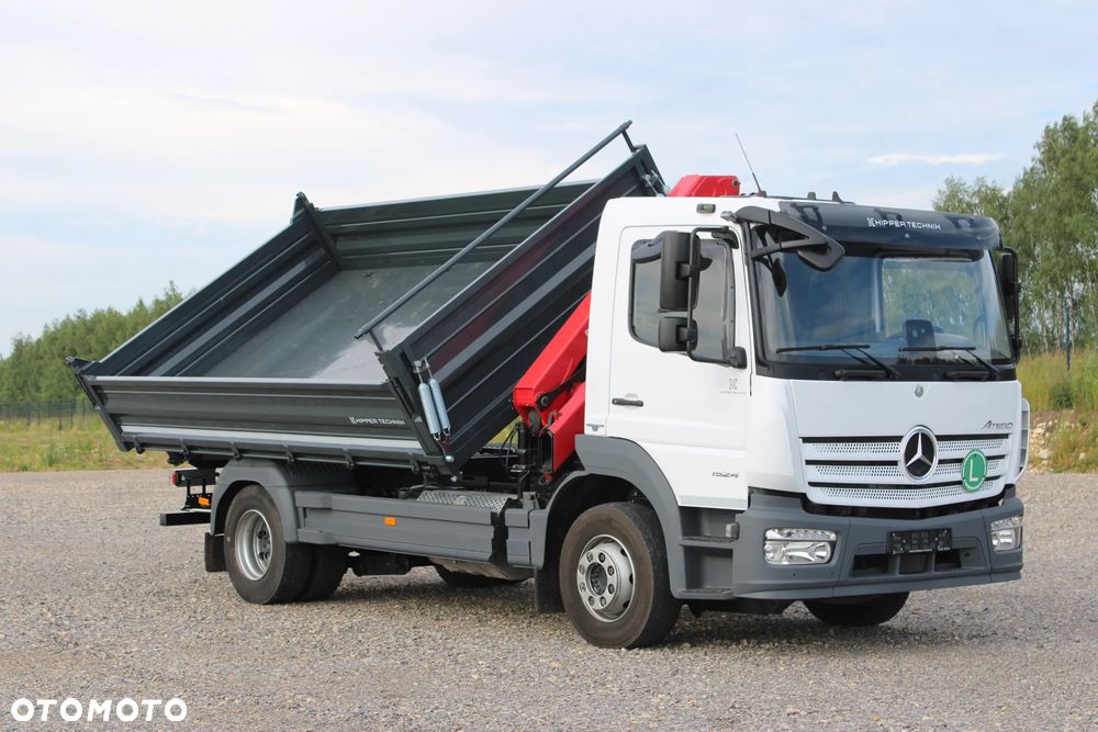 Mercedes-Benz Atego 1524 Nowy 3-stronny Wywrot Kiper Wywrotka Nowy żuraw HDS HMF 810 K2 Fassi Palfinger Hiab DN HC TGL TGM Midlum Eurocargo LF FL - 25