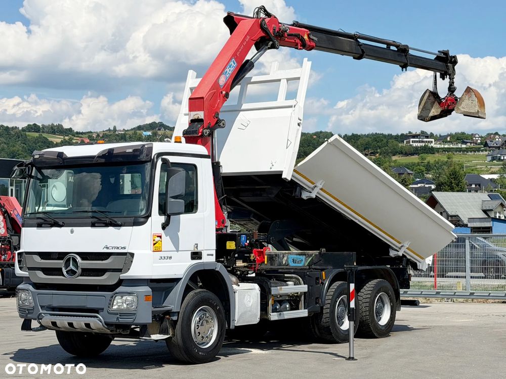 Mercedes-Benz ACTROS 3336 * Wywrotka 5,10 m + HMF 2620 K3 + PILOT * 6x4*STAN BDB - 3