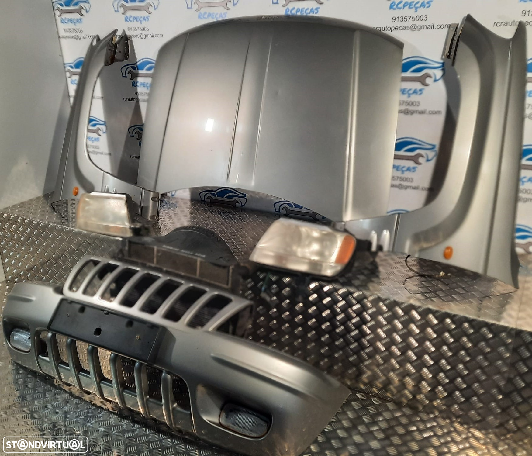 FRENTE COMPLETA JEEP GRAND CHEROKEE II 2 MK2 WJ CAPOT PARACHOQUES GUARDA-LAMAS OTICAS RADIADOR VENTILADOR FRENTE FIBRA REFORÇO - 2