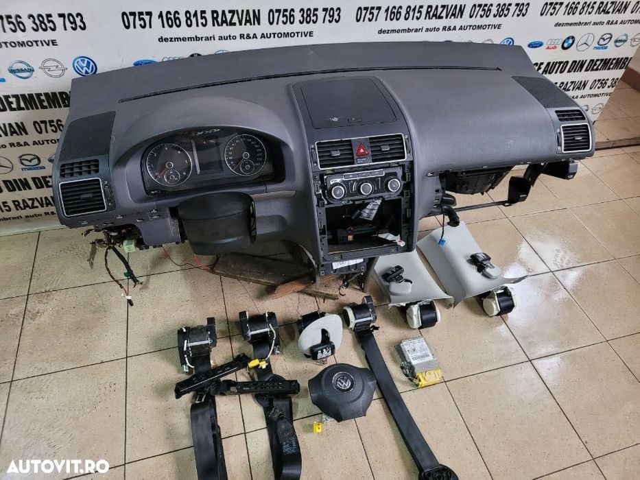 Plansa Bord Kit Airbag Centuri Vw Touran 1T3 An 2010-2015 Intacte Fara Defect - 1
