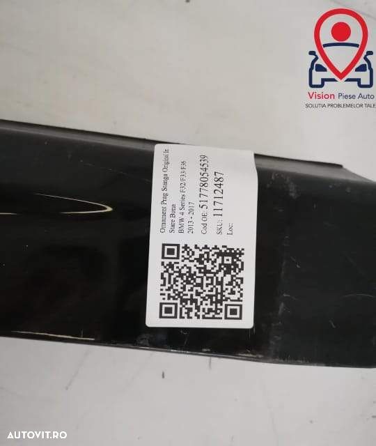 Ornament Prag Stanga Original In Stare Buna BMW  Seria 4  F32/F33/F36 - 7