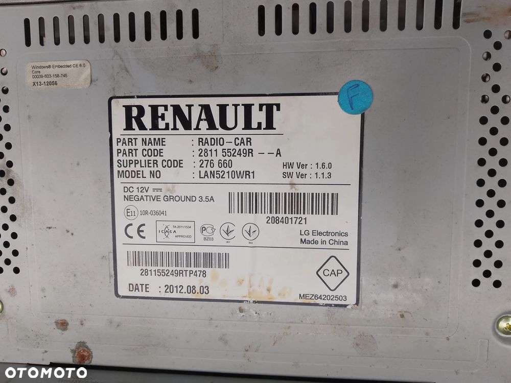 RENAULT CLIO IV WYŚWIETLACZ RADIO NAWIGACJA 281155249R - 6