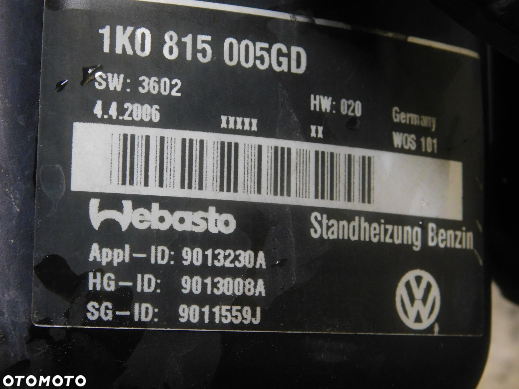 1K0815005Gd Webasto Thermo Top V Ogrzewanie Postojowe Vw Touran I - 5