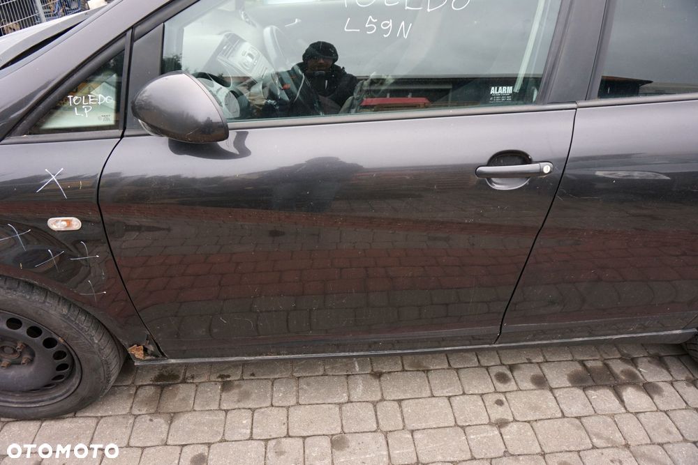 DRZWI PRZEDNIE LEWE TOLEDO III 5P LS9N  CZARNY SEAT 2004-2009 - 3