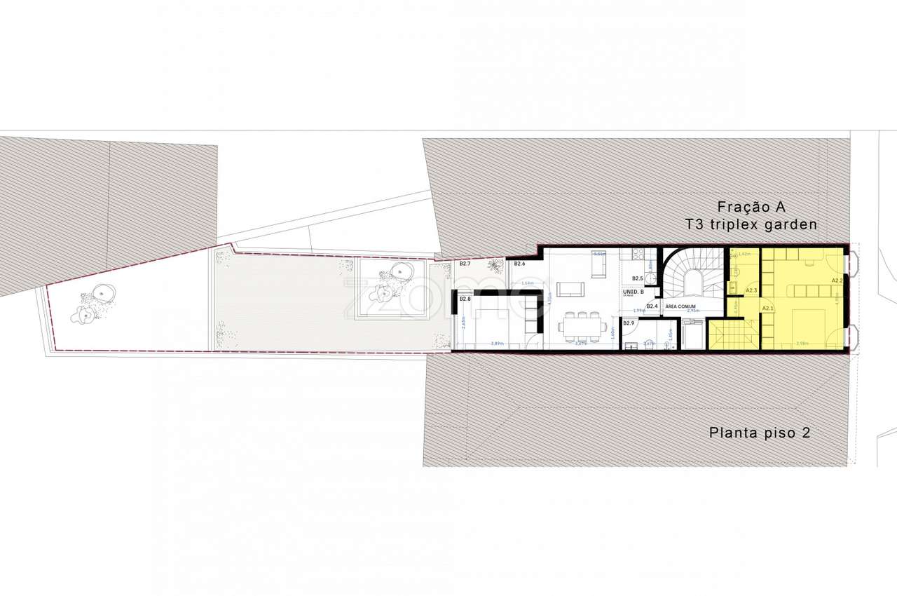 Apartamento T3+1 triplex jardim Rua Almada Porto (fração A) - Grande imagem: 5/8